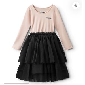 NUNUNU Dancer Dress - Black/Nude Pink in great condition - Size 4/5